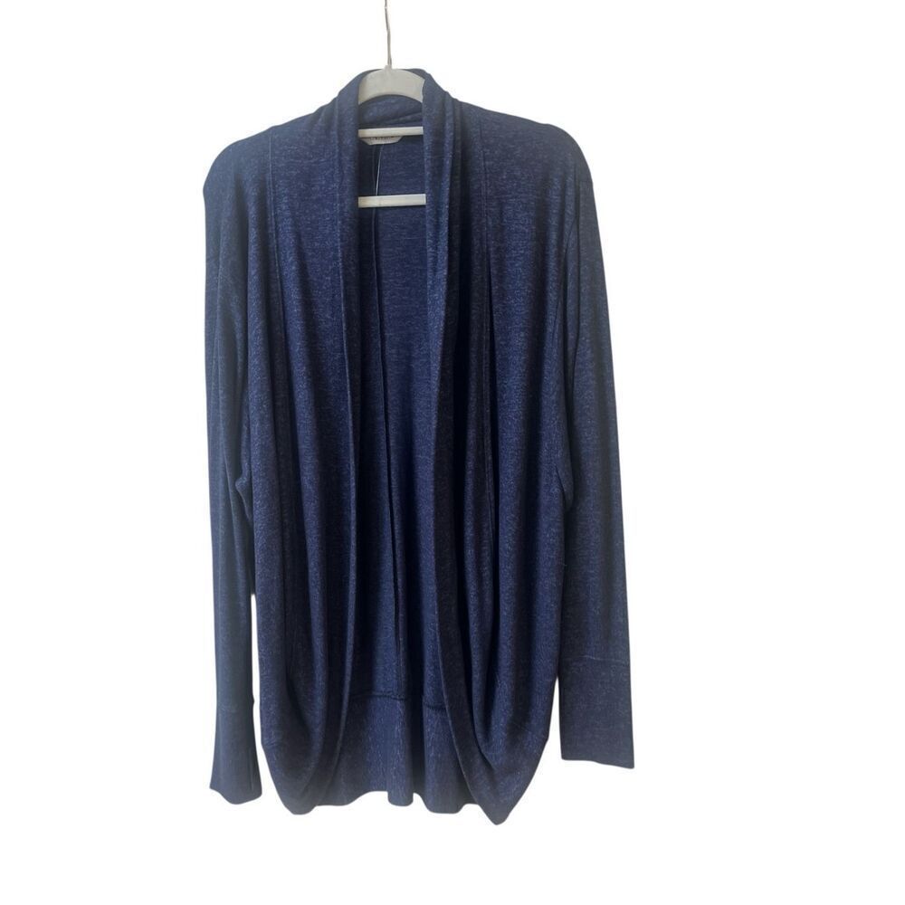 Athleta Luxe pose wrap circle cardigan blue sz medium